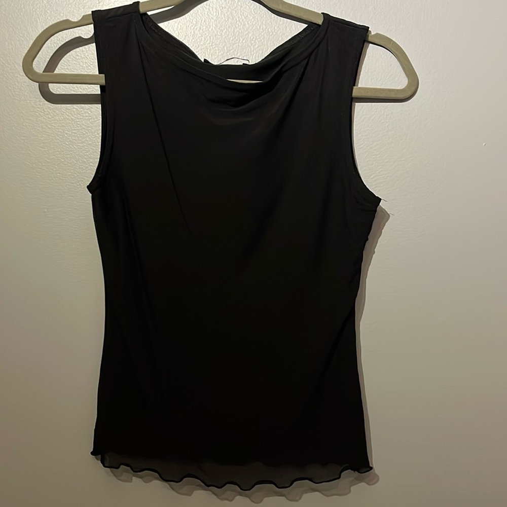 Sleeveless black top
